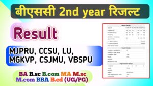 B.sc 2nd Result 2023: Bsc result एमजेपीआरयू, सीसीएसयू, सीएसजेएमयू, बीएससी परिणाम 2023 UP University Result